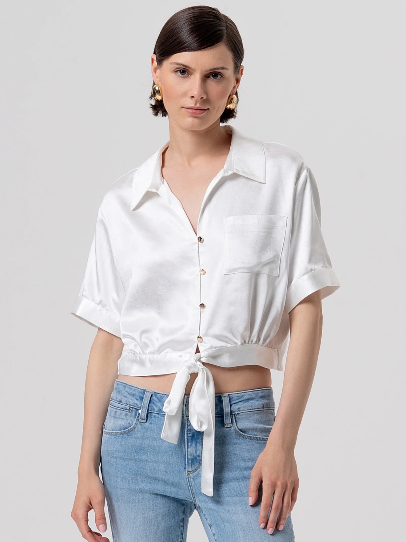 Camisa Cropped com N�