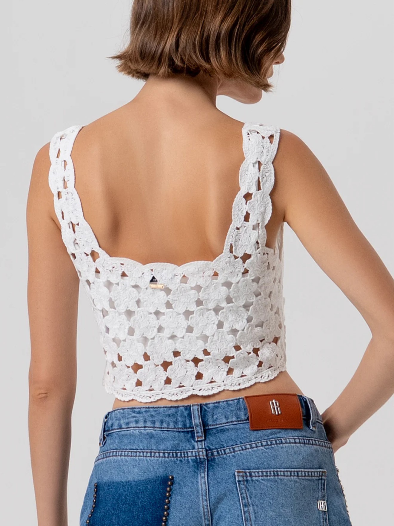 Top Curto de Crochet