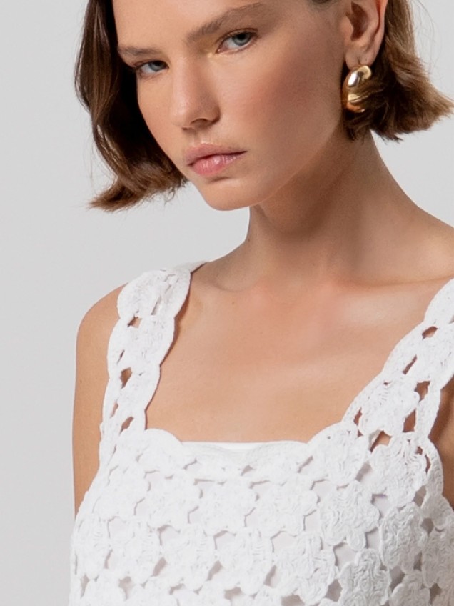 Top Curto de Crochet