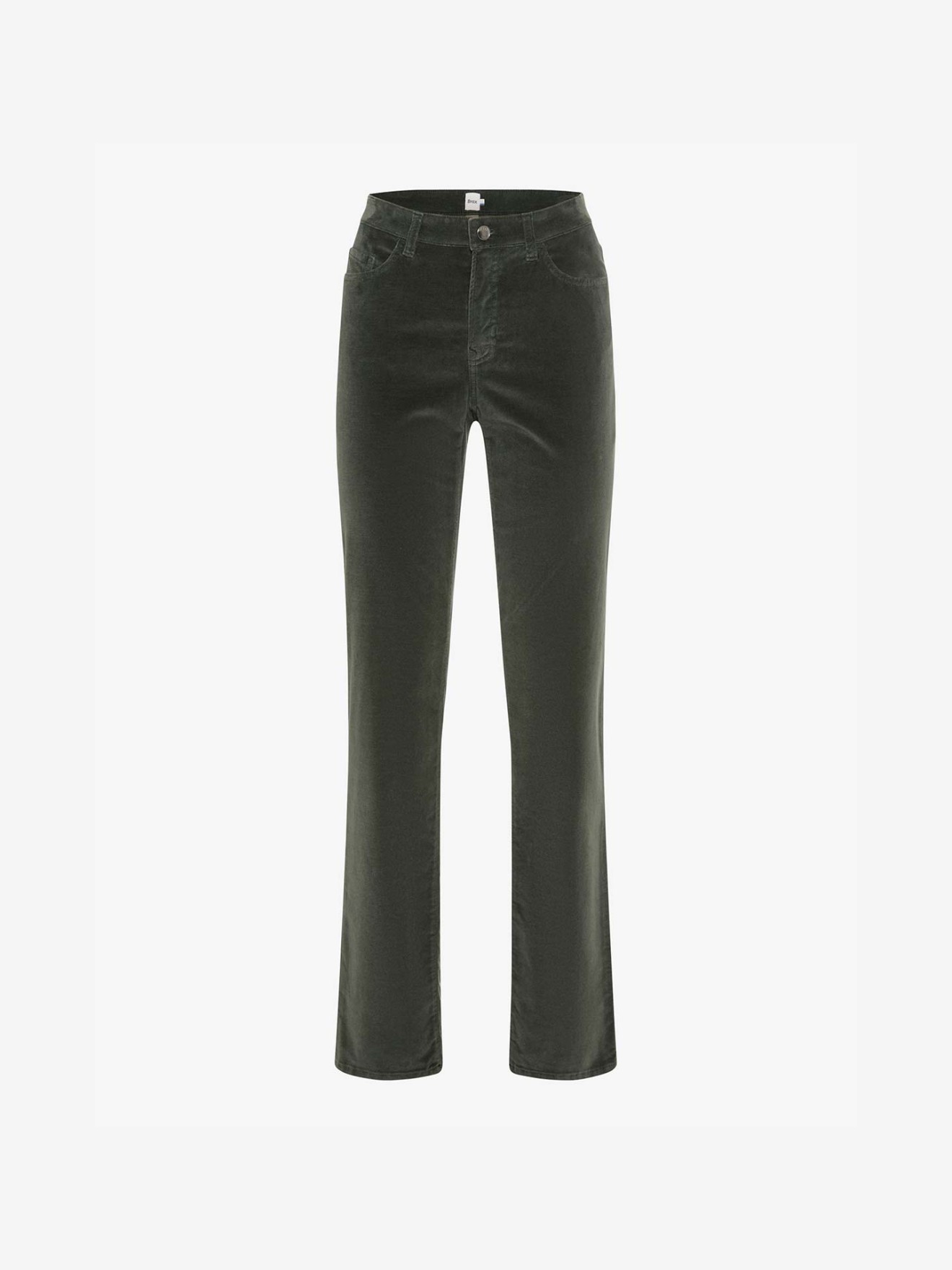 Cal�as de Veludo Canelado High Waist