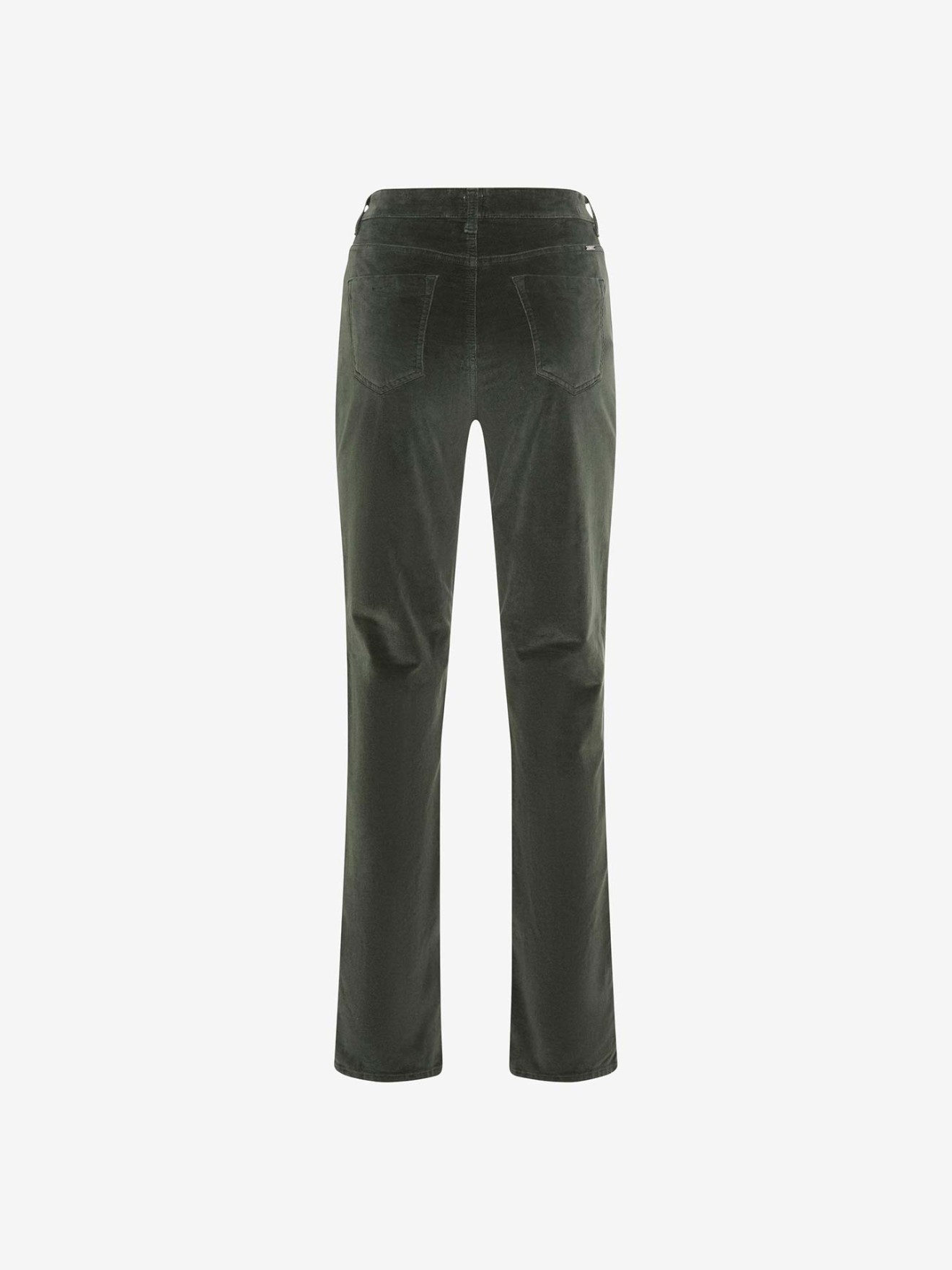 Cal�as de Veludo Canelado High Waist