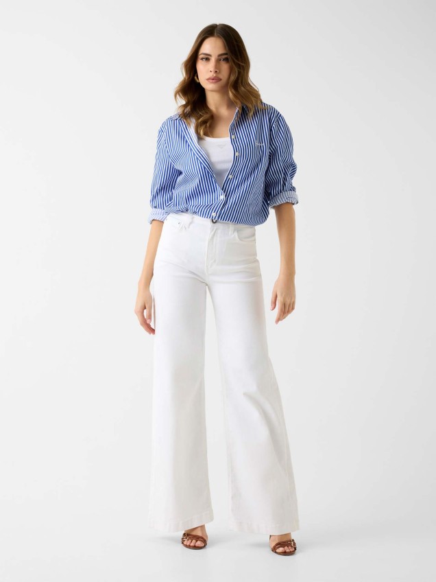 Camisa às Riscas Verticais Tecla