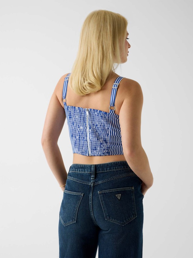Top tipo Corpete às Riscas