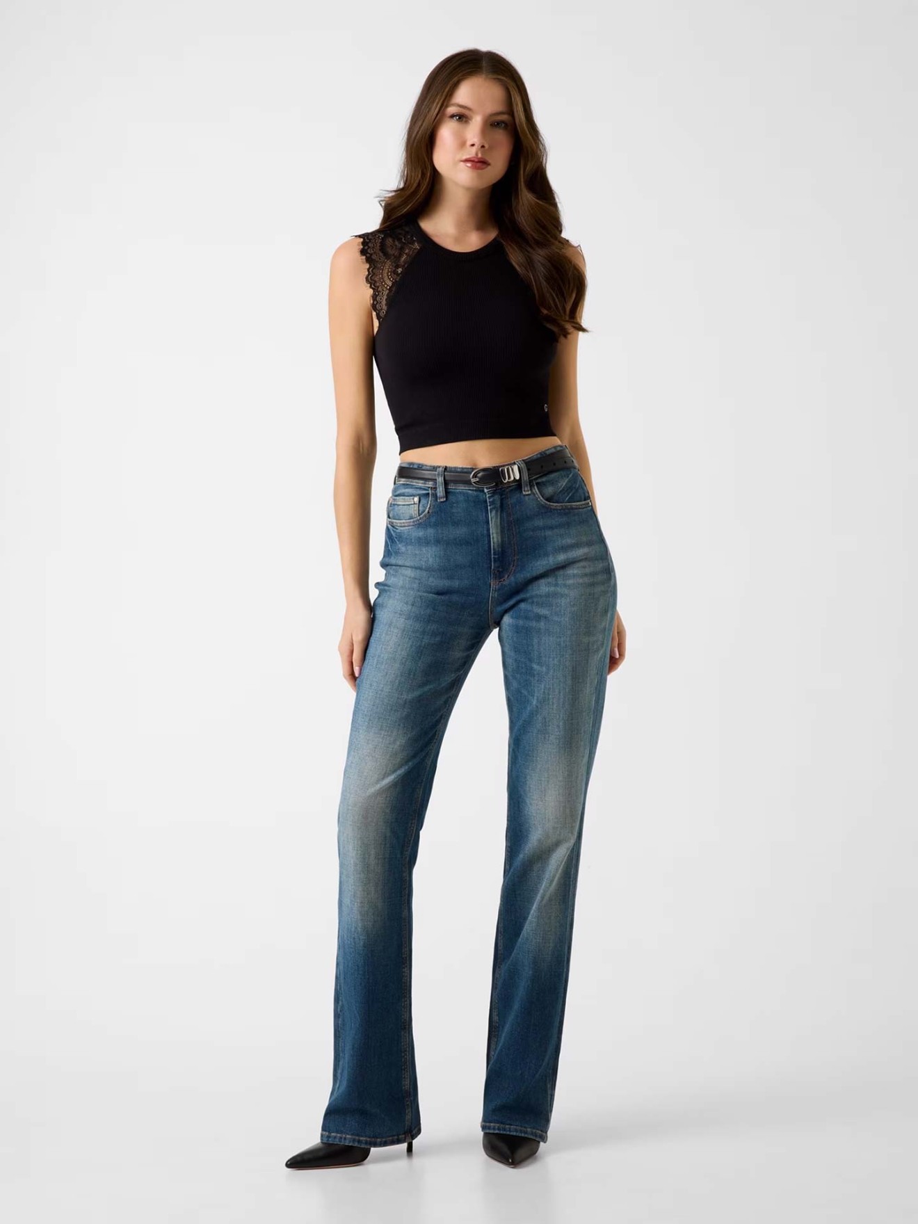 Top Cropped de Malha Canelada