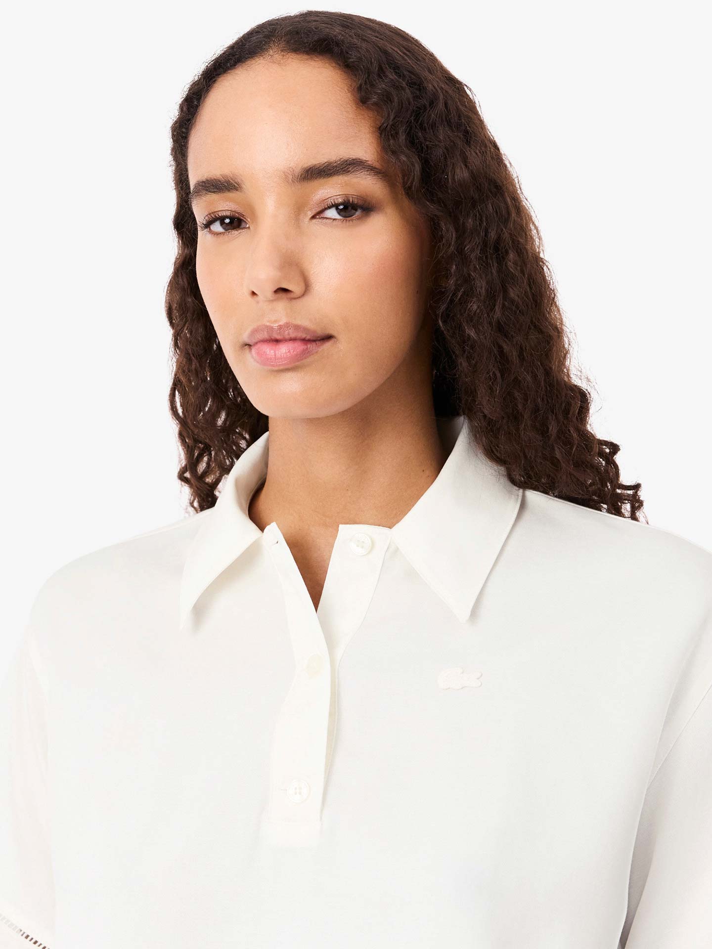 Polo Oversized com Detalhes em Renda