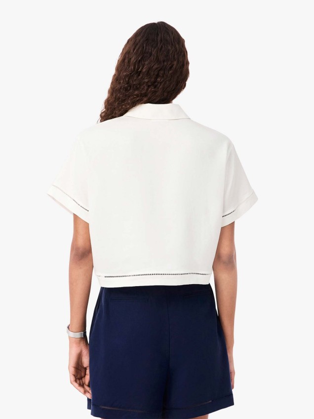 Polo Oversized com Detalhes em Renda