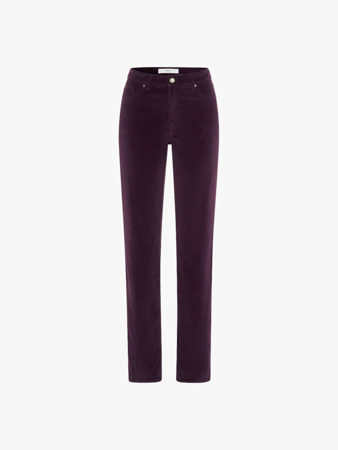 Cal�as de Veludo Canelado High Waist