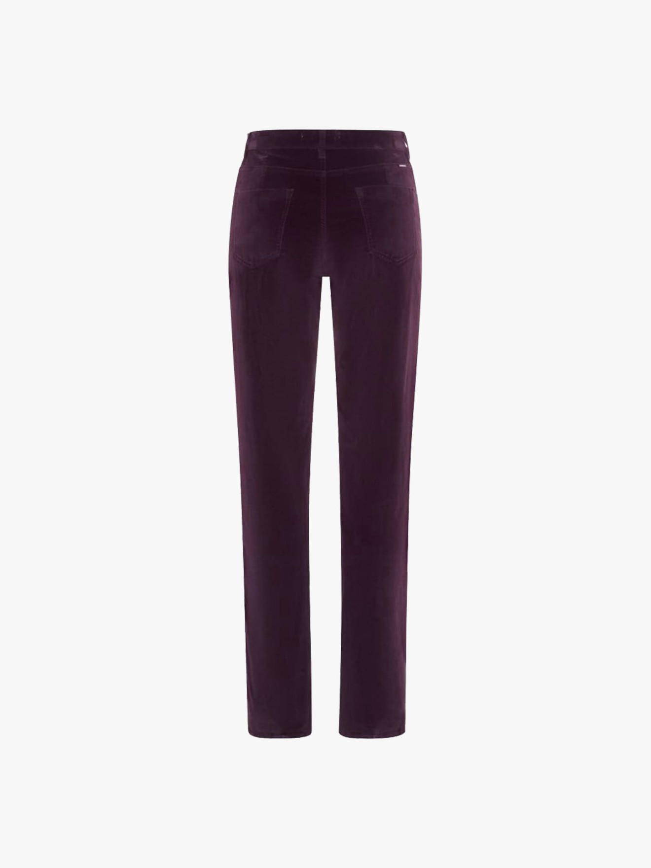 Cal�as de Veludo Canelado High Waist
