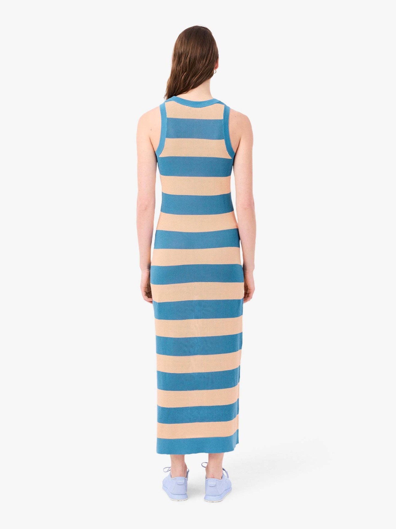 Vestido de Malha �s Riscas