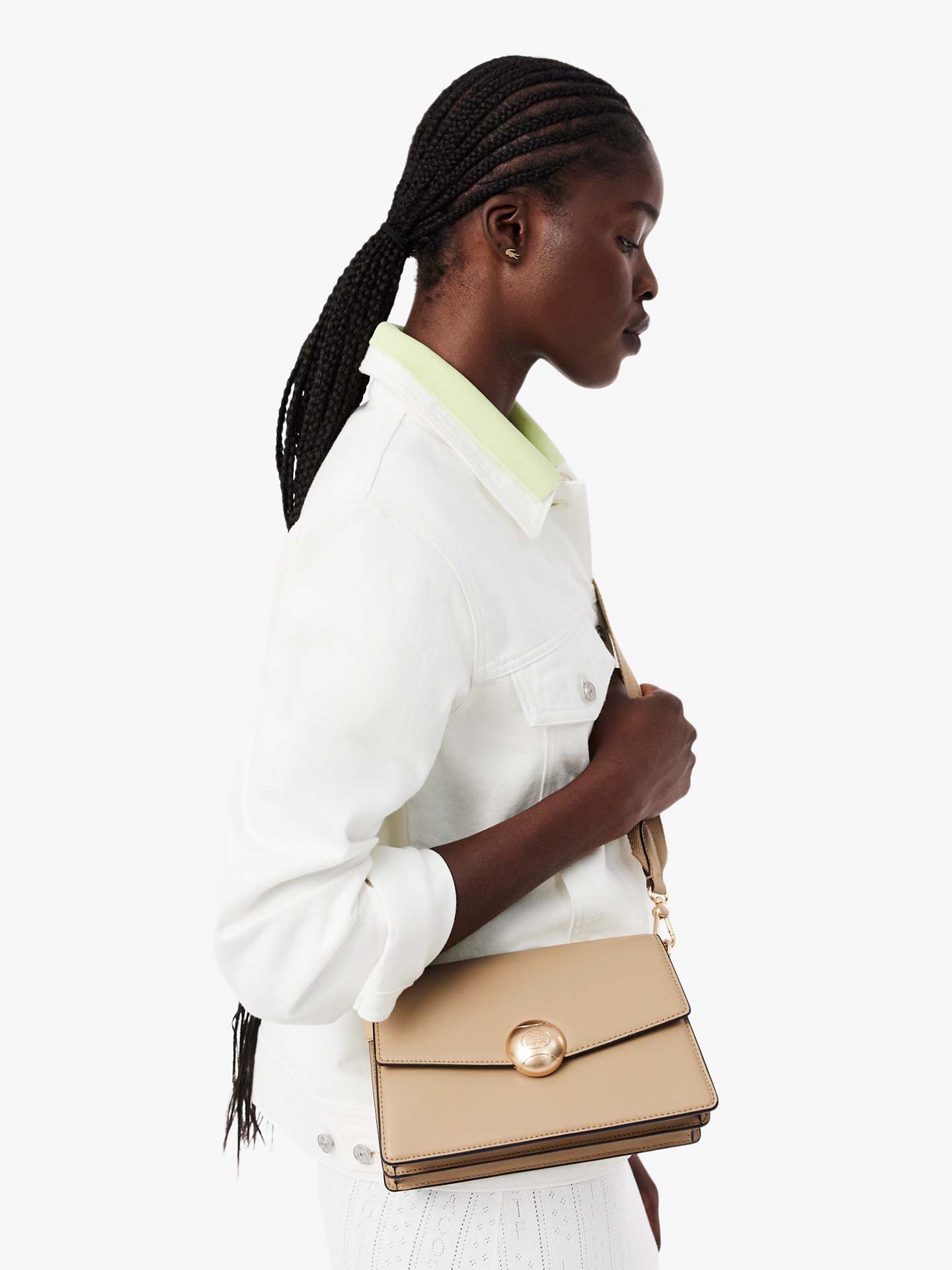 Mala de Tiracolo Tennis Bliss em Pele