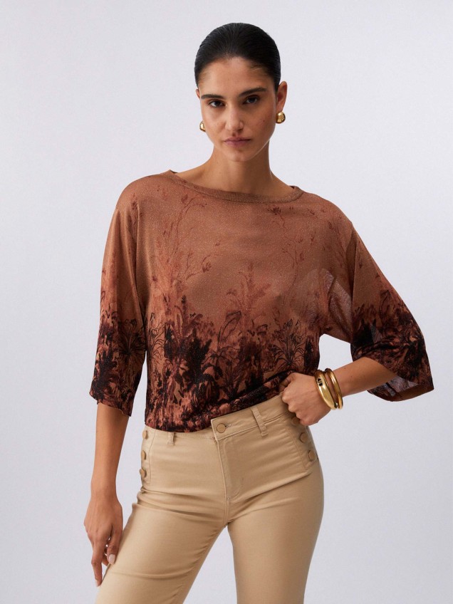 Camisola de Malha Estampada