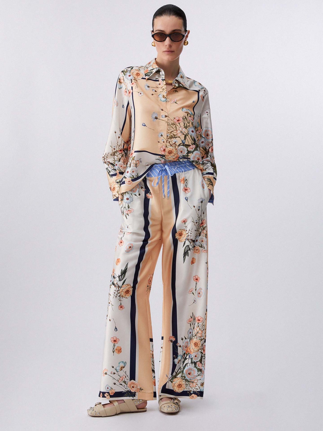 Cal�as Fluidas de Perna Larga com Padr�o