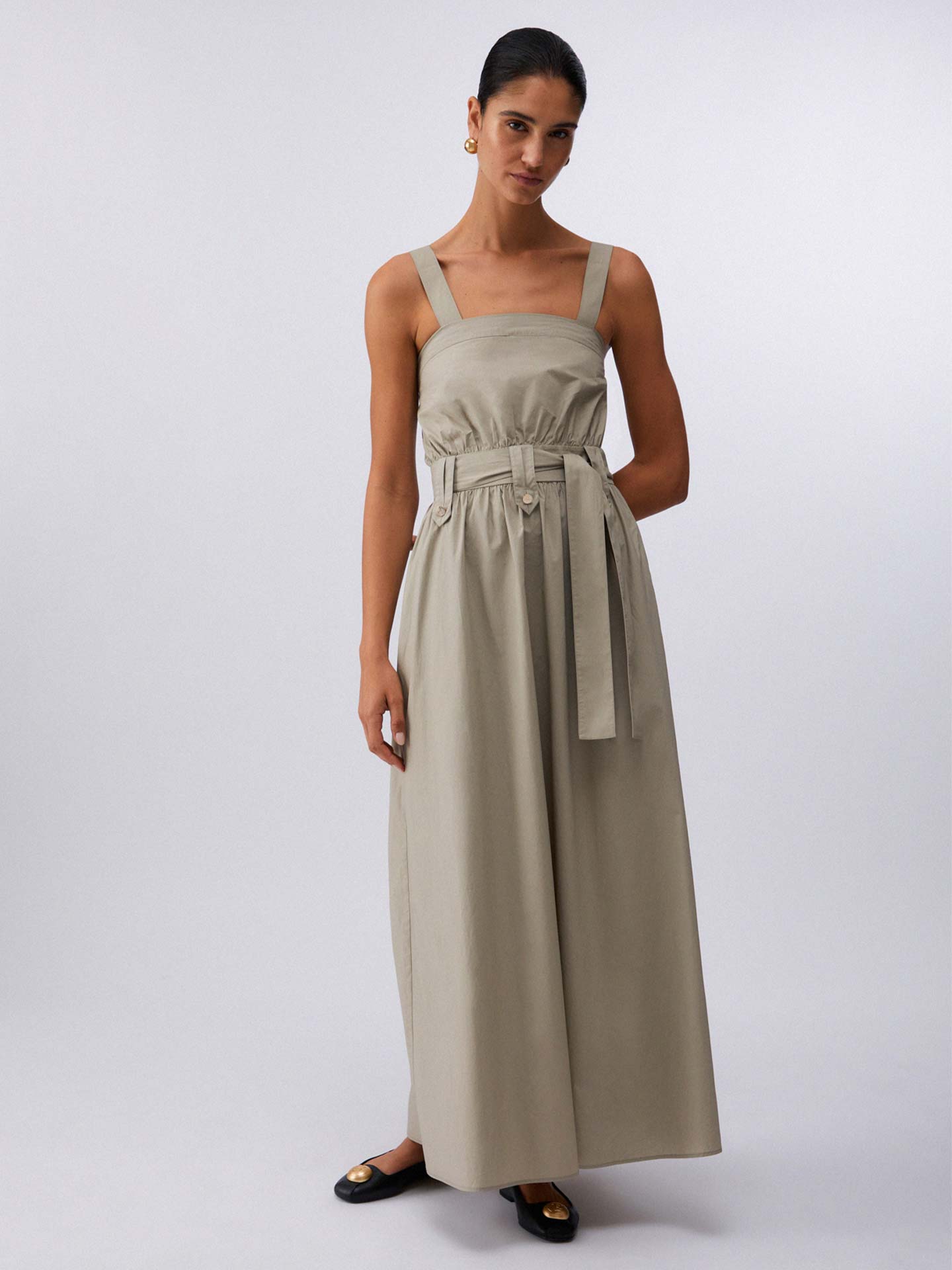 Vestido Comprido com Padrão Floral