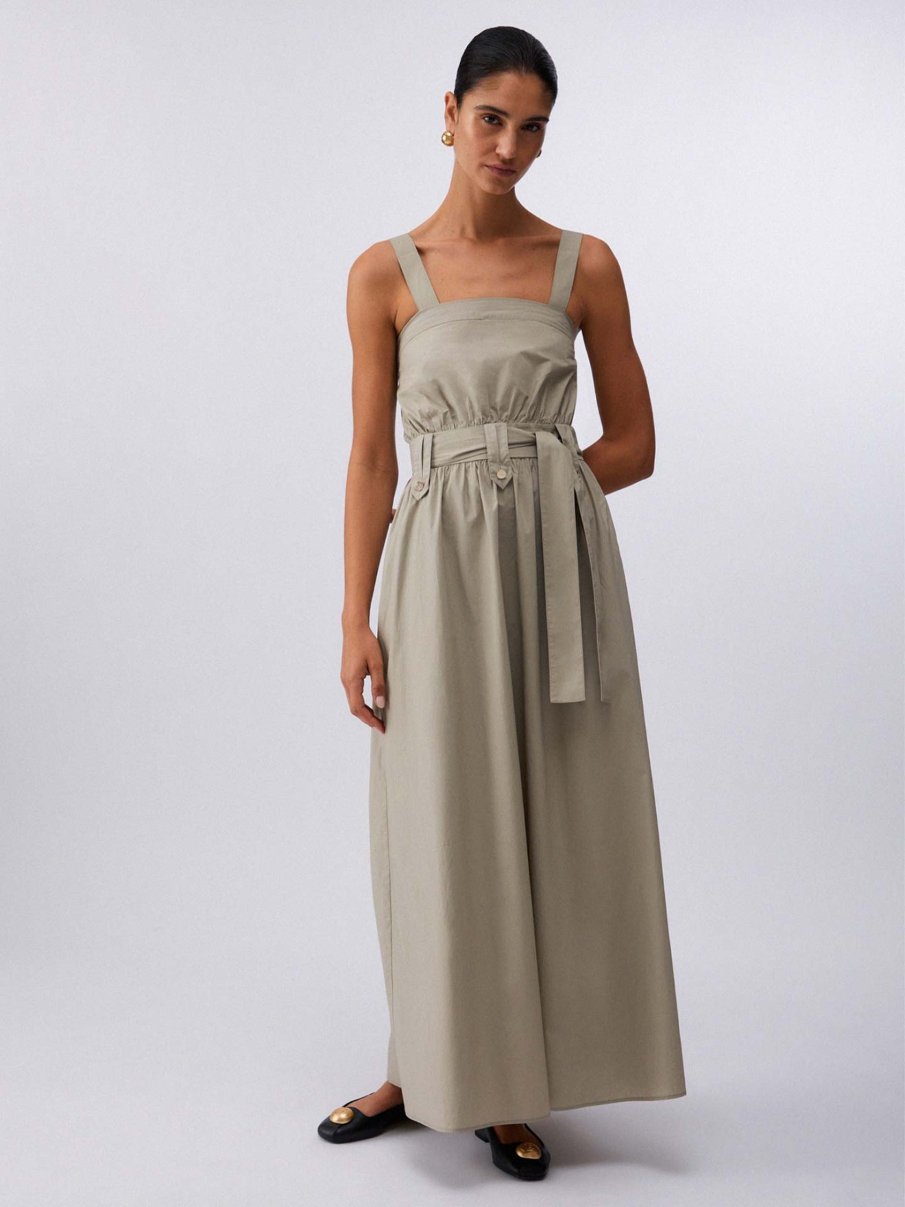 Vestido Comprido com Padrão Floral