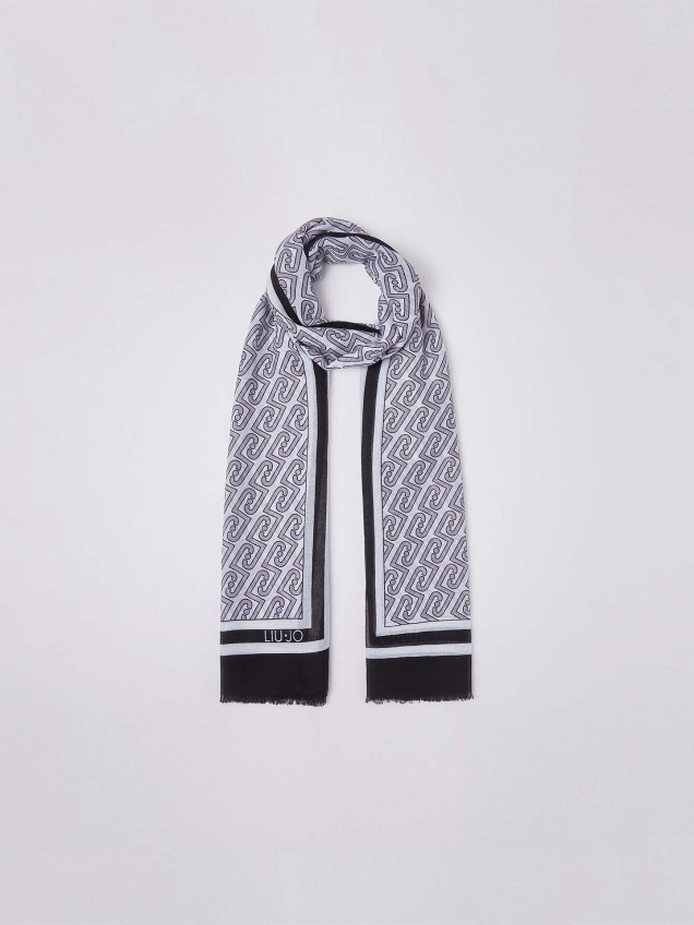 Echarpe com Padr�o Monograma