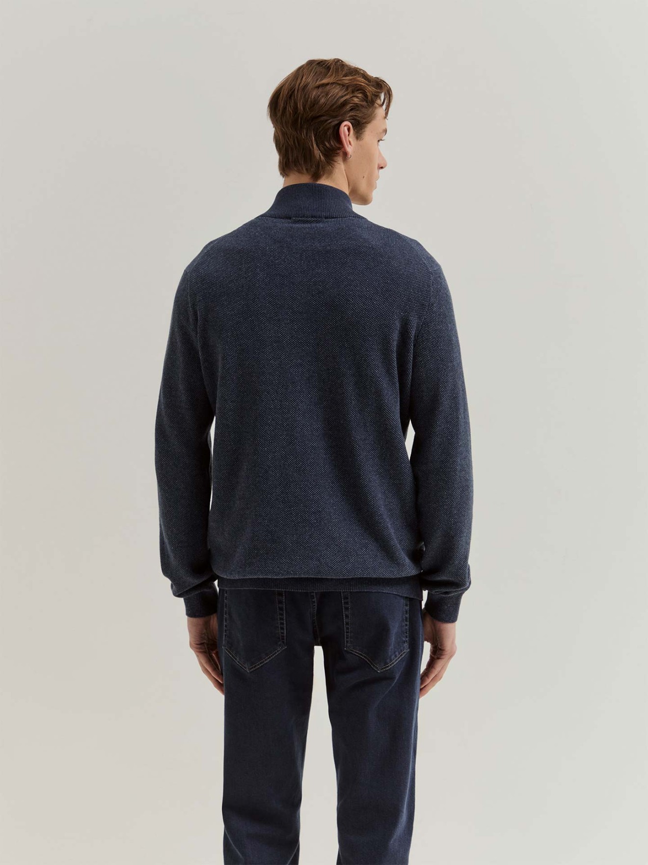 Casaco de Malha com Gola Subida