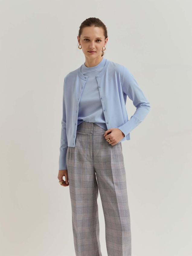 Casaco de Malha com Gola Redonda