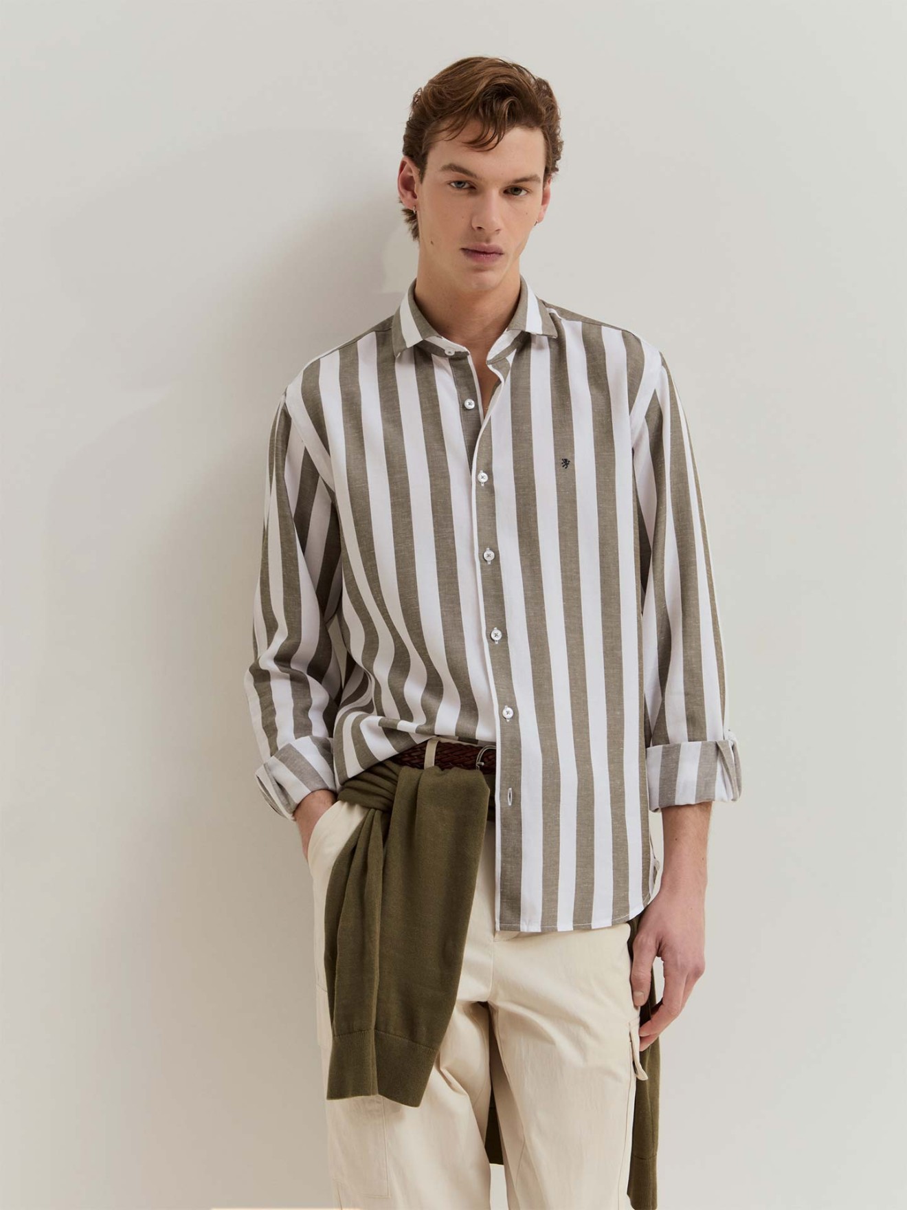 Camisa Regular Fit �s Riscas Verticais