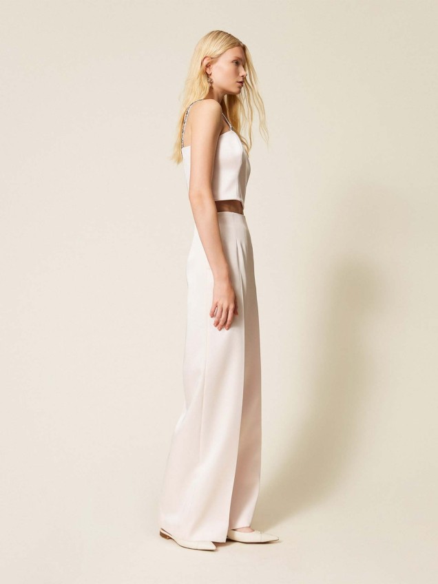 Calças Palazzo em Duchess