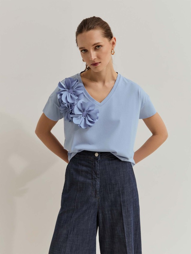 Calças de Ganga de Perna Larga