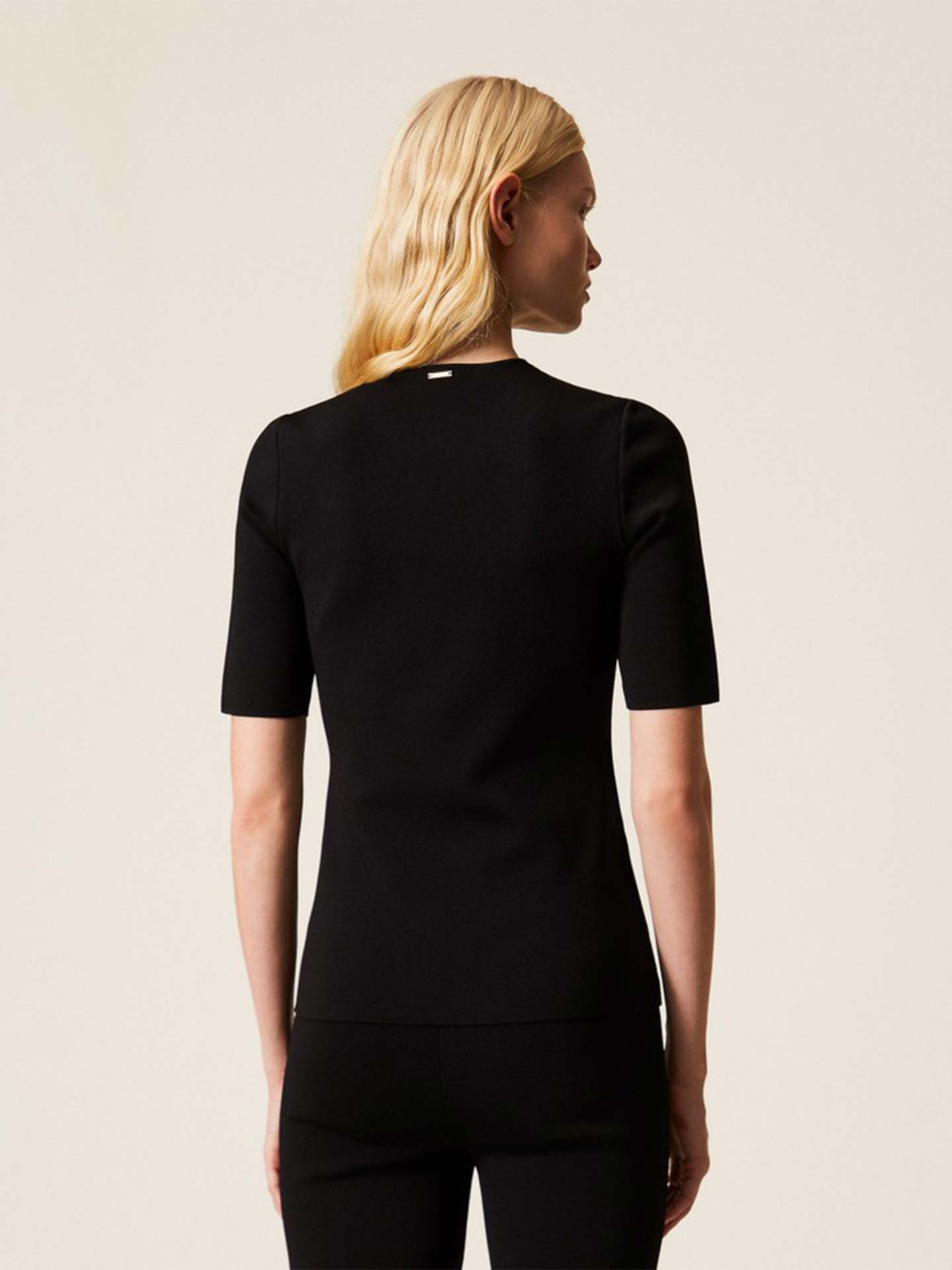 Casaco de Malha com Gola Mandarim