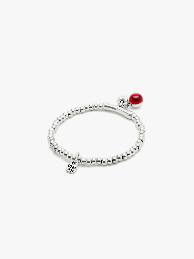 Pulseira com Pendente de Coração Murano