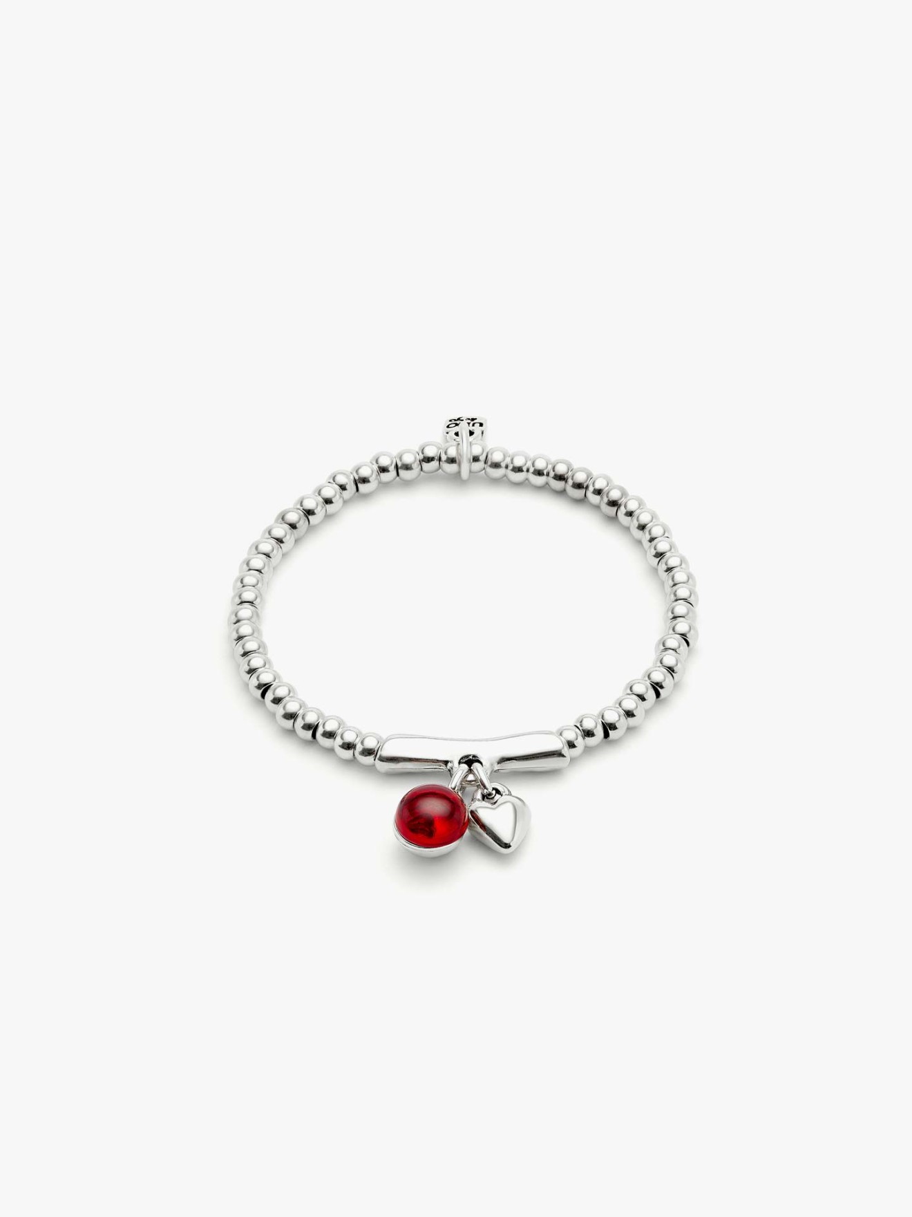 Pulseira com Pendente de Cora��o Murano