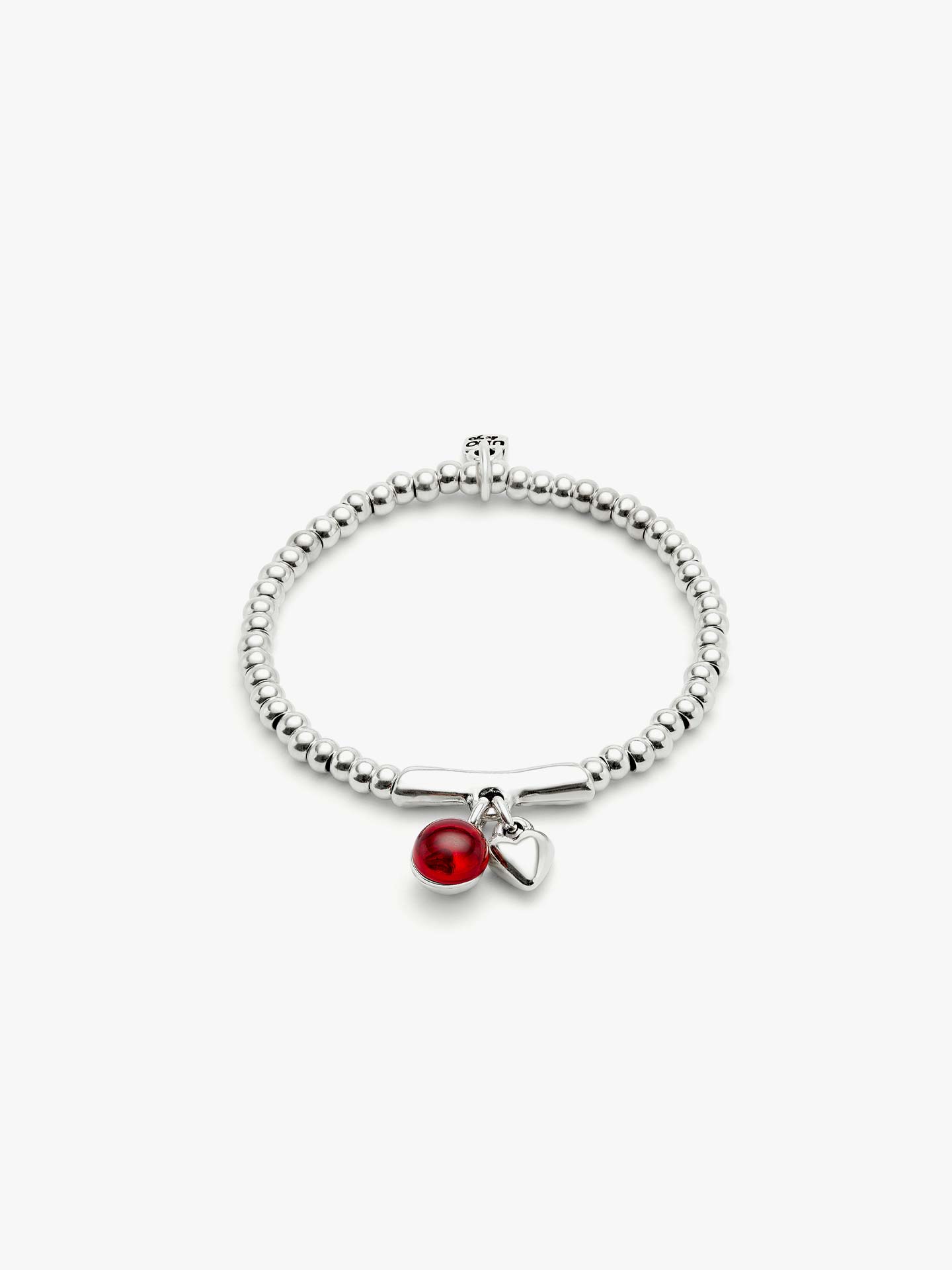 Pulseira com Pendente de Coração Murano