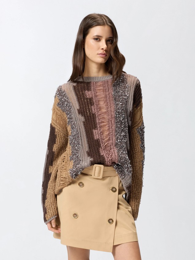 Camisola de Malha Libeccio com Lantejoulas