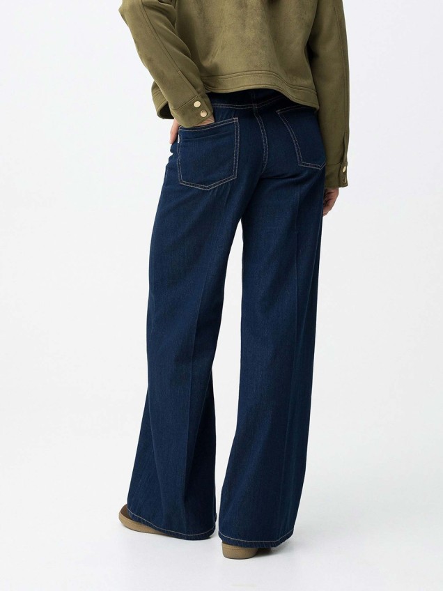 Calças de Ganga Perna Larga