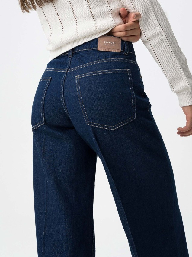 Calças de Ganga Perna Larga