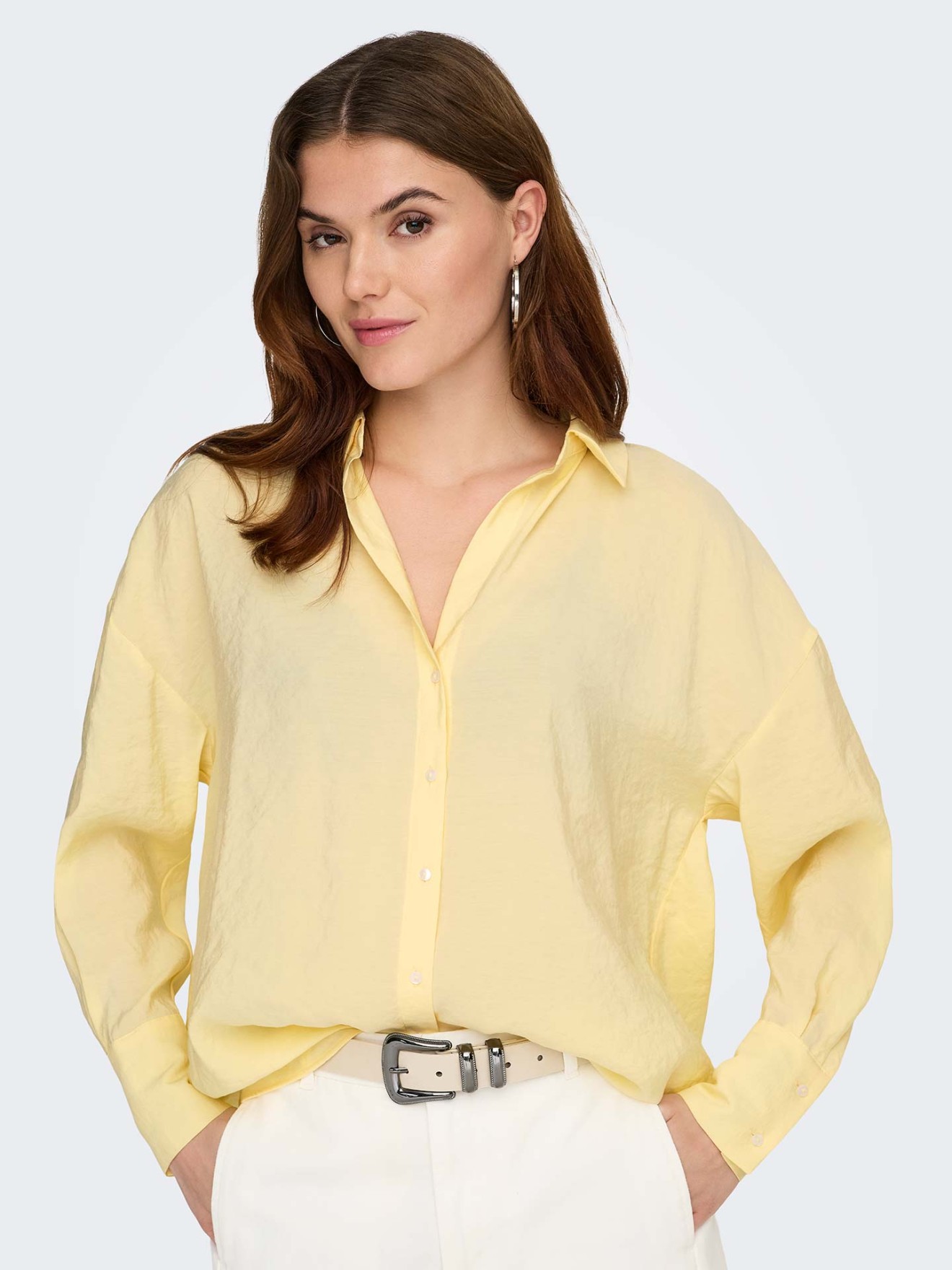Camisa Oversized de Manga Comprida