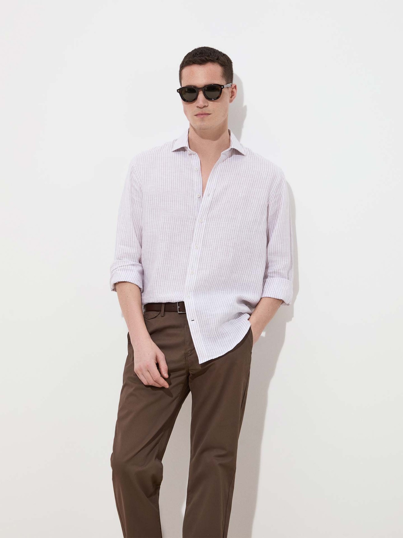 Camisa de Linho às Riscas