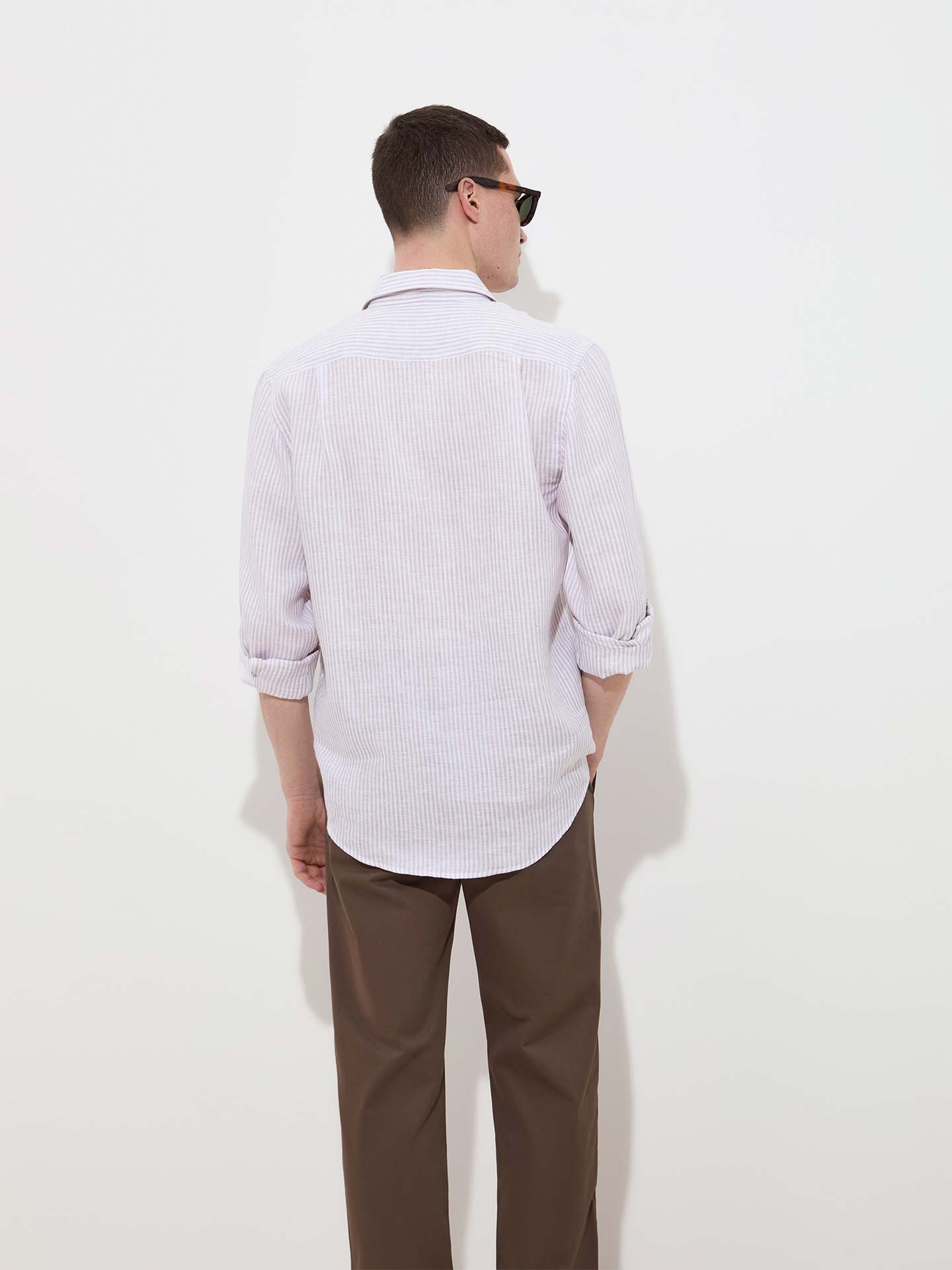 Camisa de Linho às Riscas