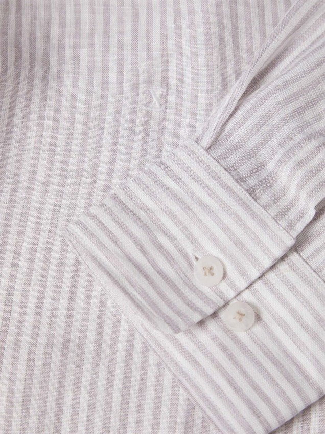 Camisa de Linho às Riscas