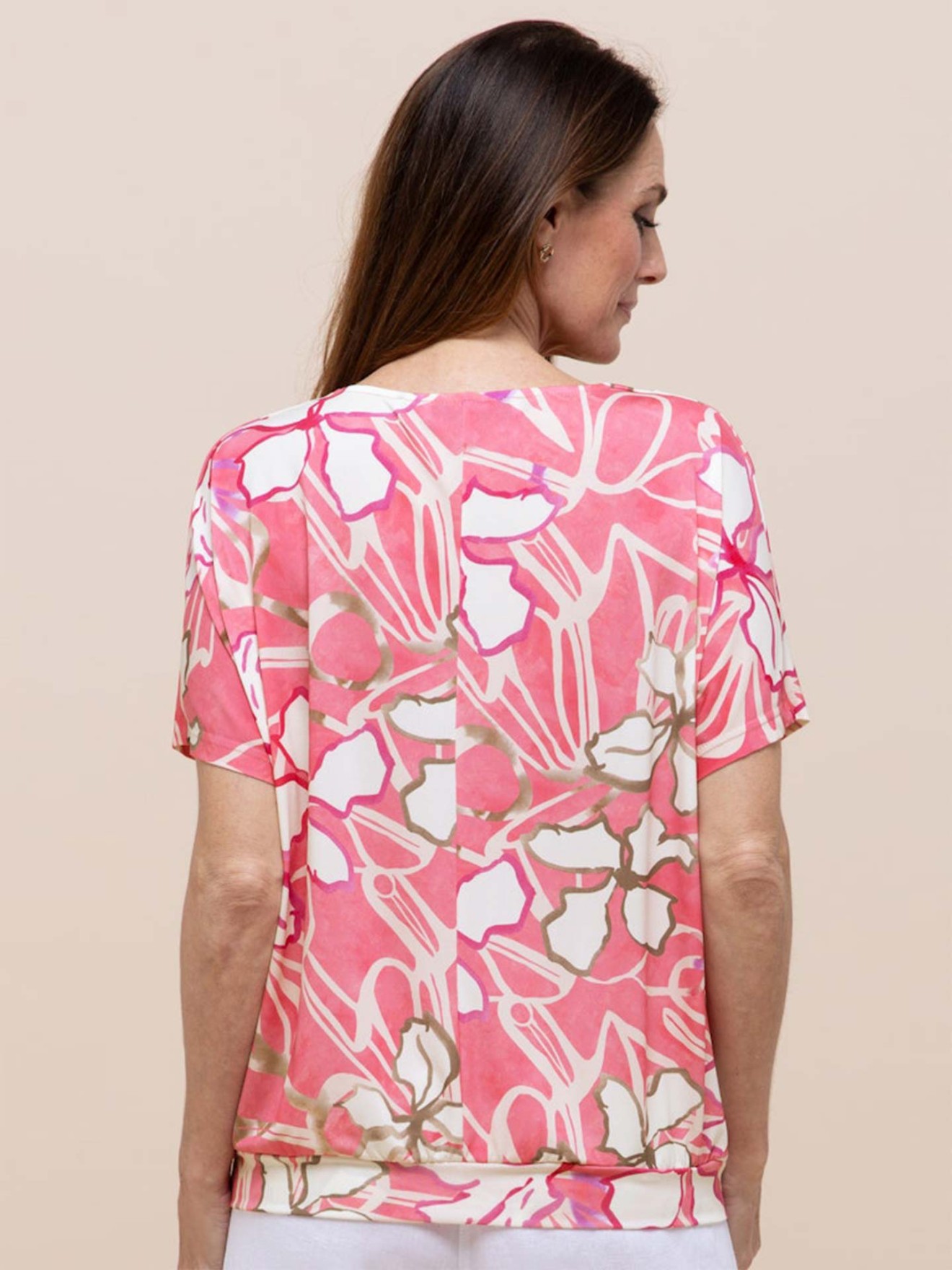 Blusa com Padr�o Floral Sia