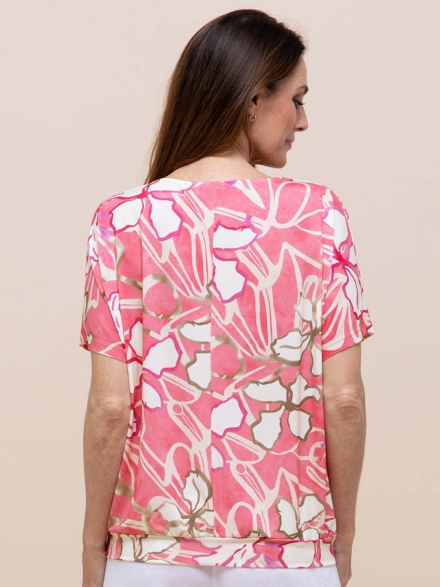 Blusa com Padrão Floral Sia