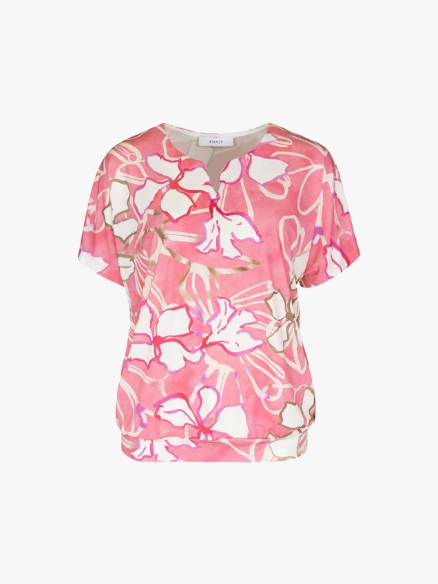 Blusa com Padrão Floral Sia