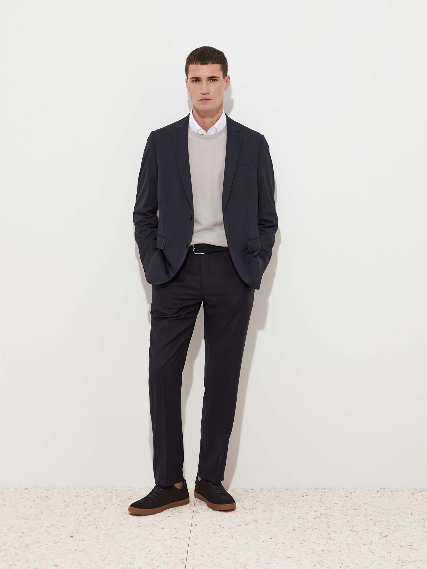 Blazer Slim Fit em Malha Técnica