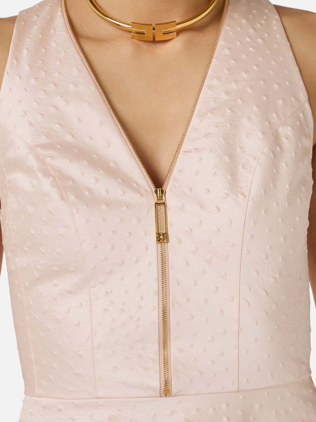 Vestido Curto de com Textura