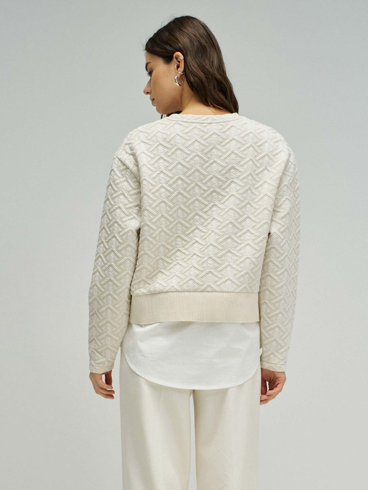 Sweatshirt com Padrão