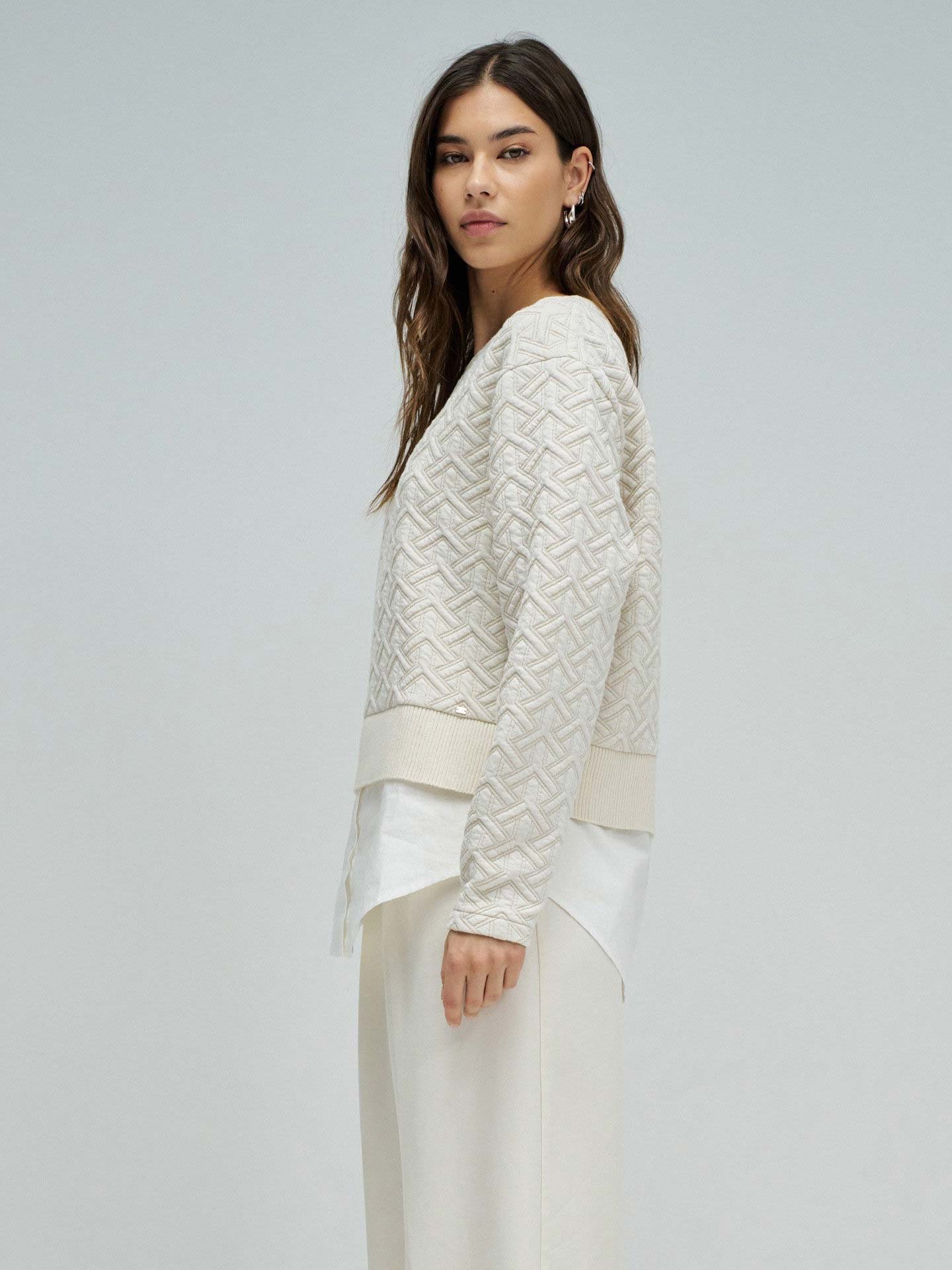 Sweatshirt com Padrão
