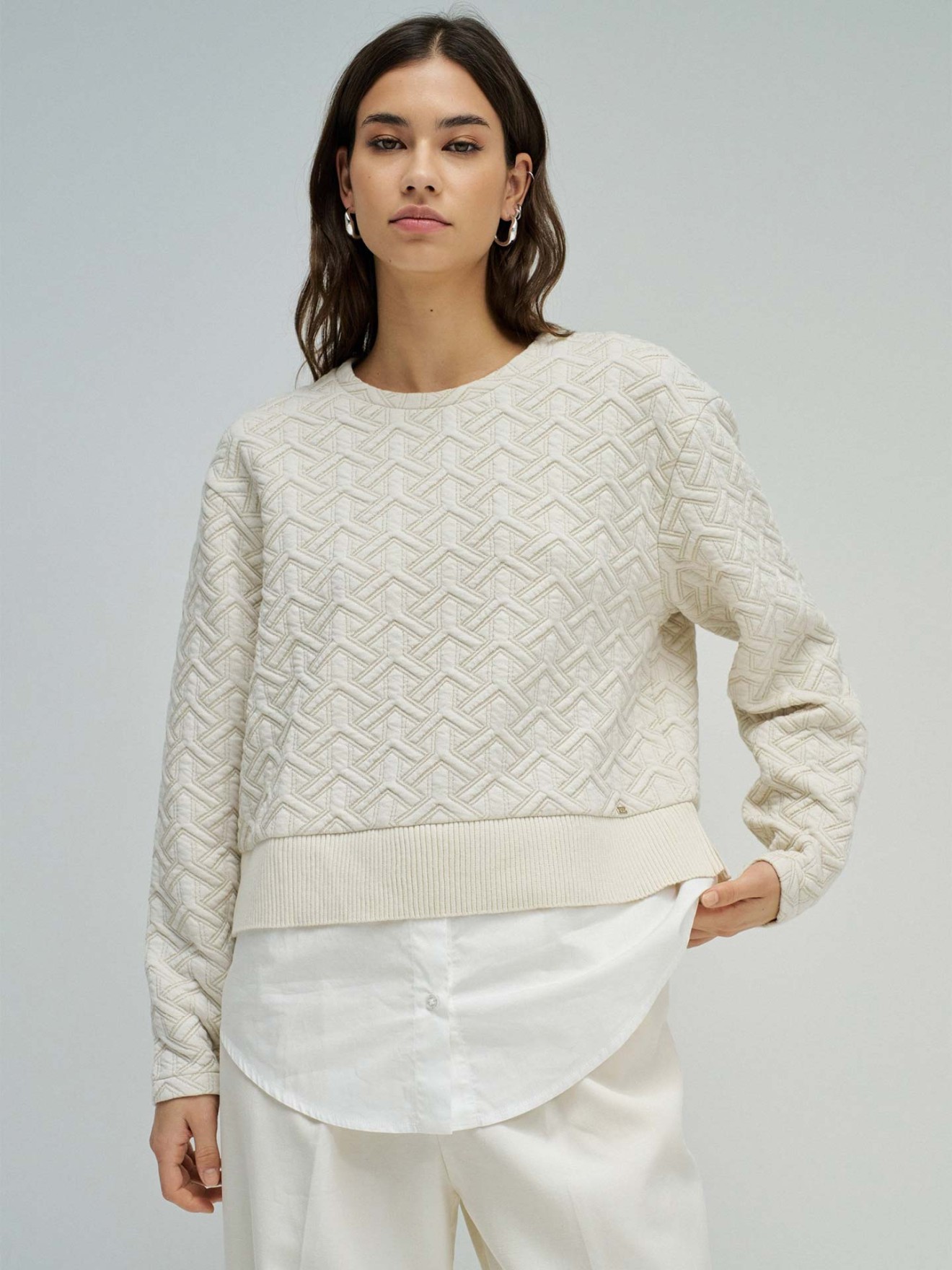 Sweatshirt com Padrão