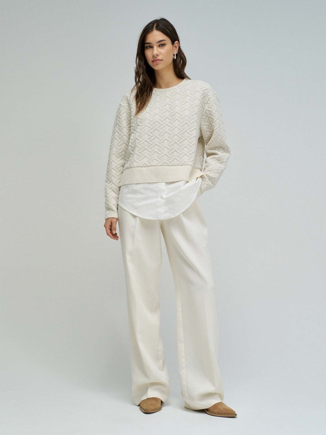 Sweatshirt com Padrão