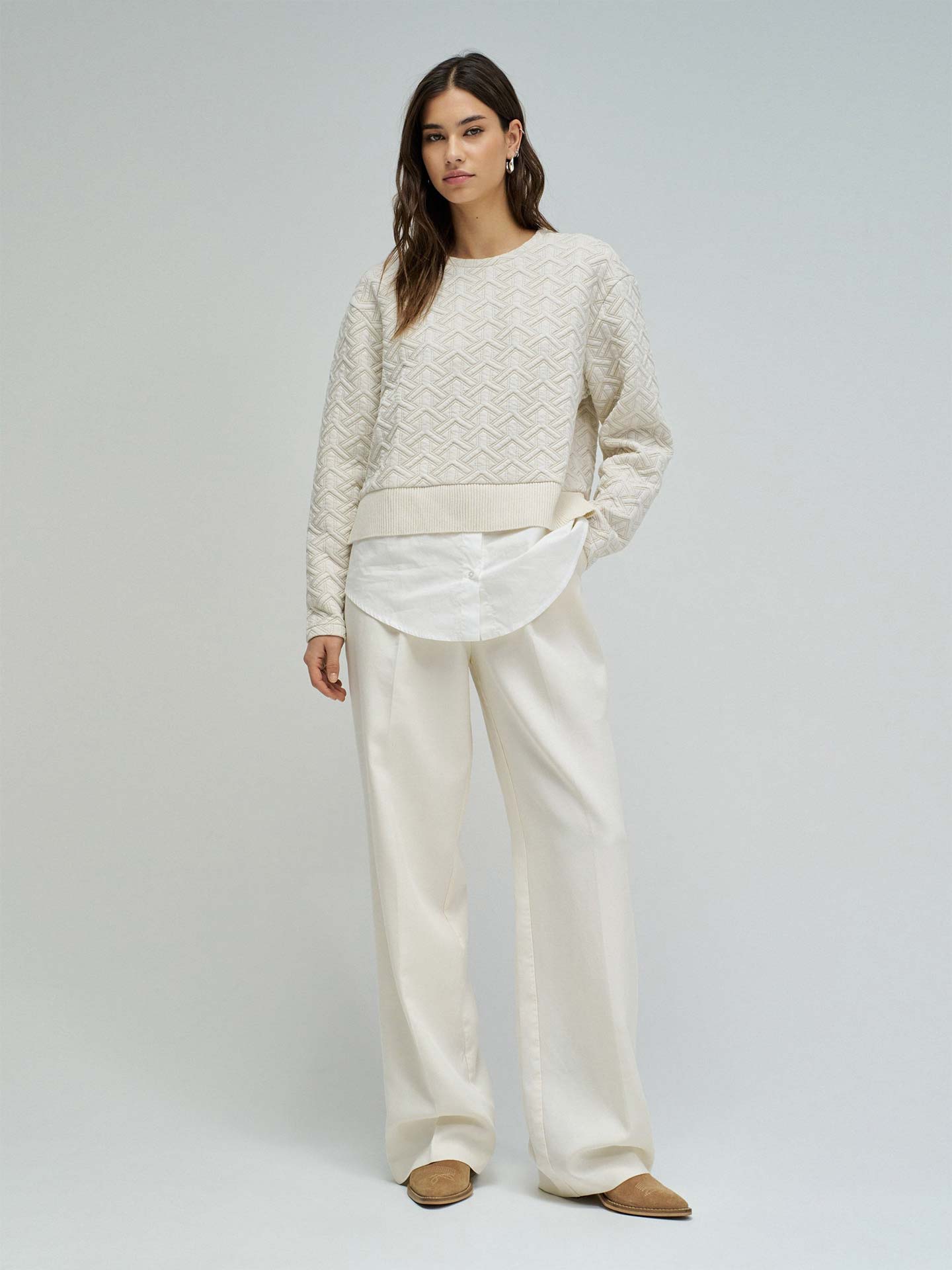 Sweatshirt com Padrão