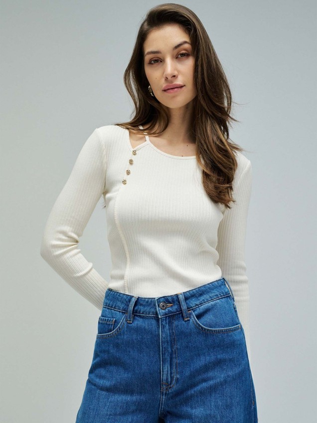 Camisola de Malha Canelada