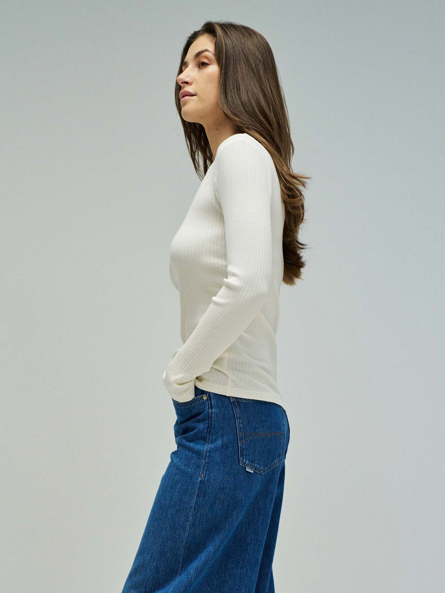 Camisola de Malha Canelada