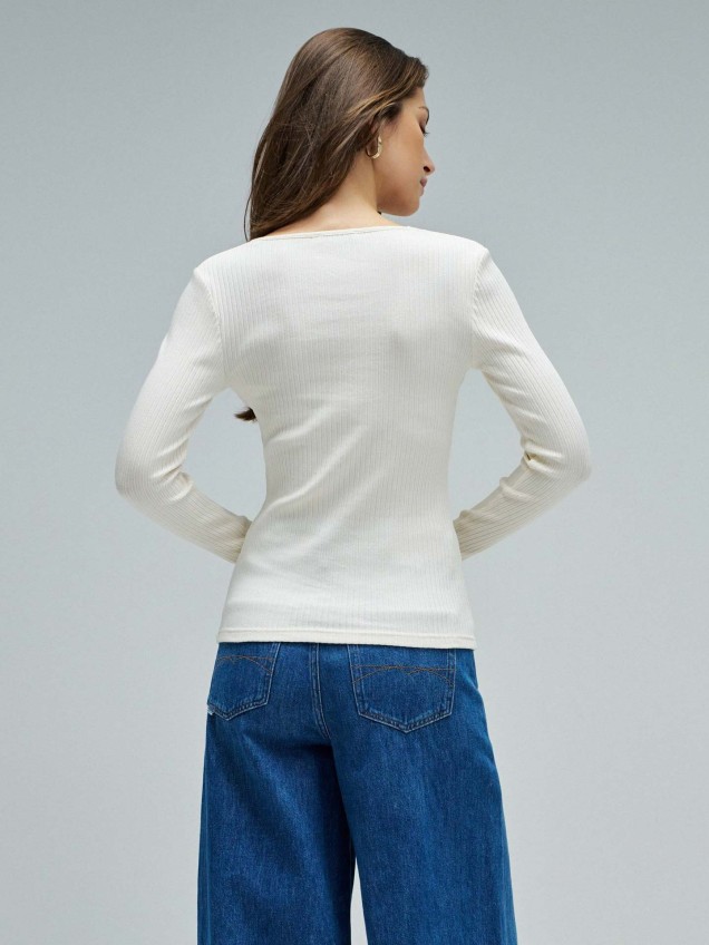 Camisola de Malha Canelada