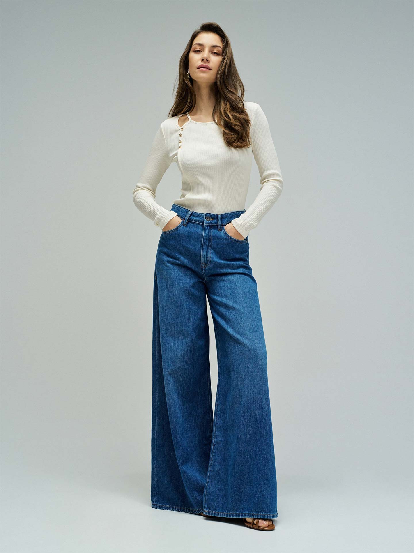 Camisola de Malha Canelada