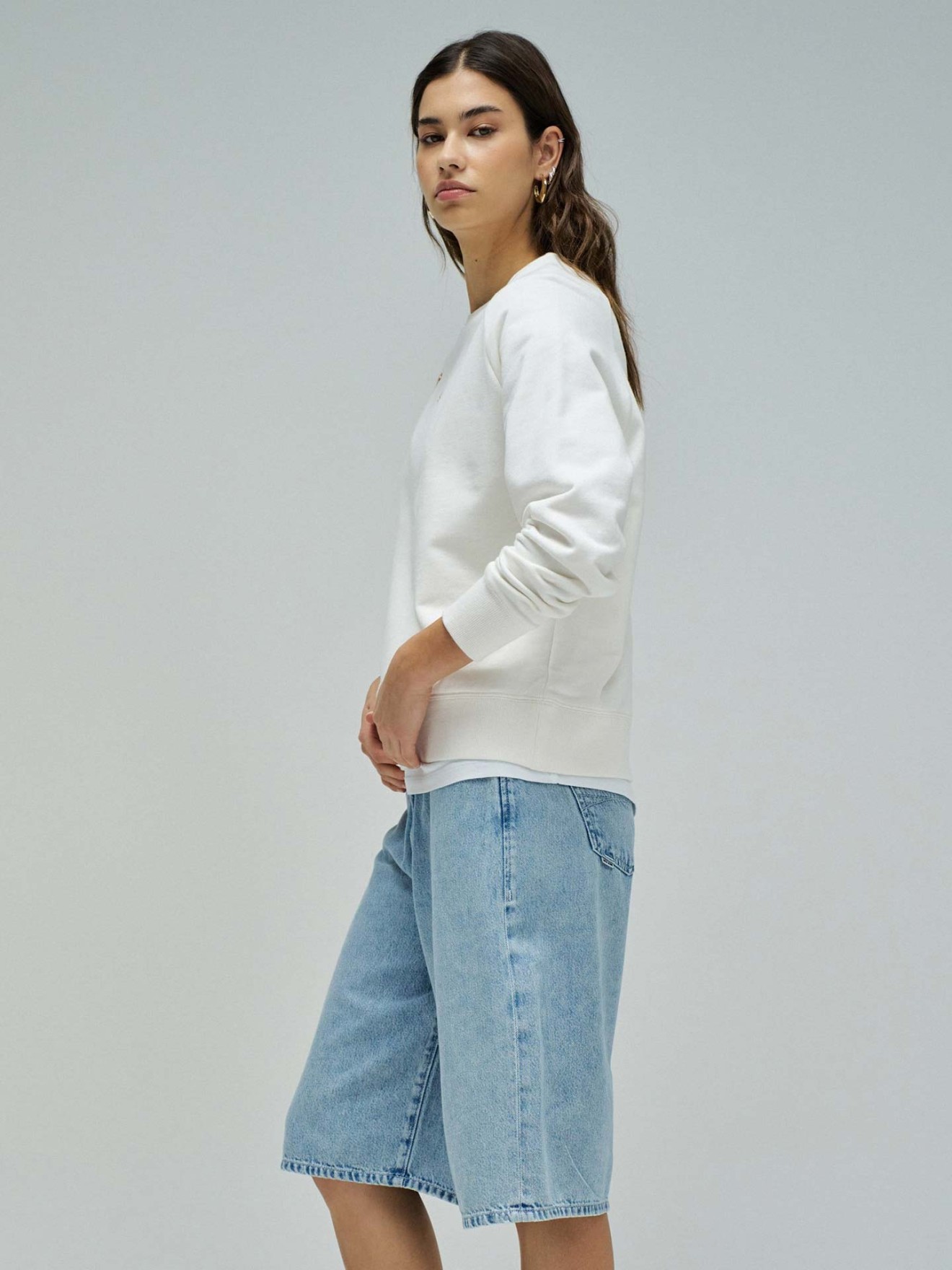 Sweatshirt com Logo Bordado